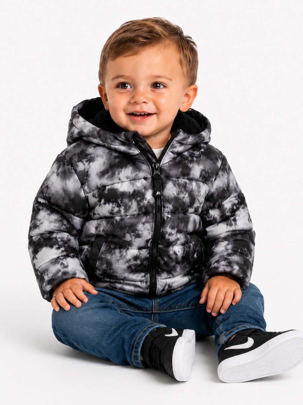 Ozark Trail Black Toddler Hooded Puffer Jacket